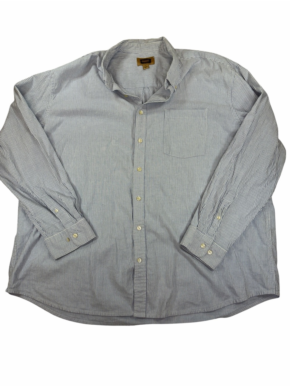The Foundry Supply Co. Men's Light Blue Pinstripe Button-Down Shirt